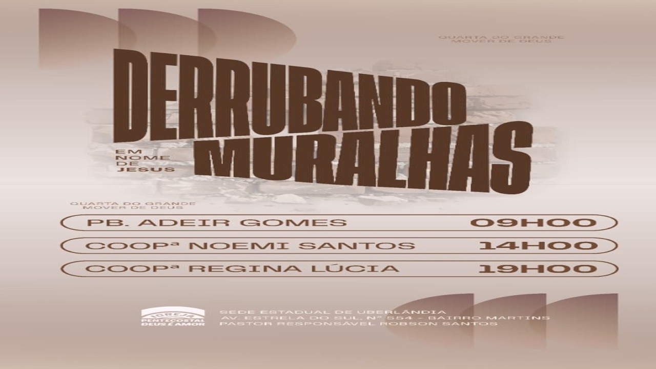 GRANDE MOVER DE DEUS | DERRUBANDO MURALHAS