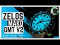 Zelos Mako GMT V2: Cool by Day, Ice Cold by Night! Not your ordinary full lume dial