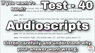 TEST : 40 Audio Script | IMPROVE LISTENING SKILLS | VERY HARD LISTENING TEST | IELTS LISTENING TEST