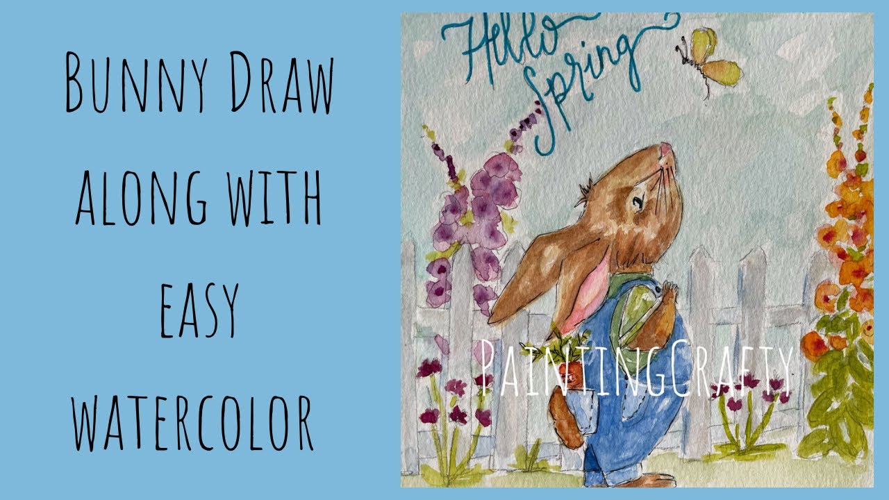 How to Draw and Paint a Watercolor Bunny - YouTube