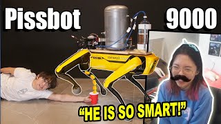 Lilypichu Reacts To "Teaching a Robot Dog to Pee Beer" / Michael Reeves new video!