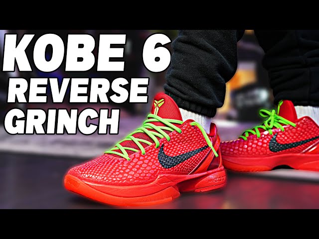 Nike KOBE 6 Protro Reverse Grinch Review and On Foot ! - YouTube