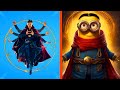 Avengers and dc but minions if superheroes were minions  superheroes  midjourney art dreamworks