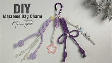 DIY Macrame Bag Charm | Macrame Tutorial