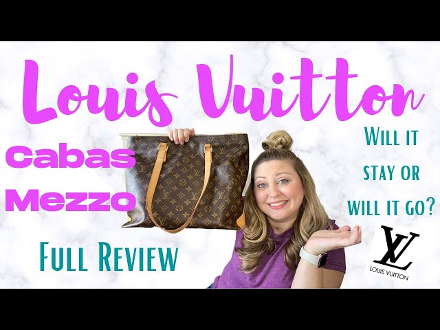 LOUIS VUITTON CABAS MEZZO  WHAT'S IN MY BAG 💼 