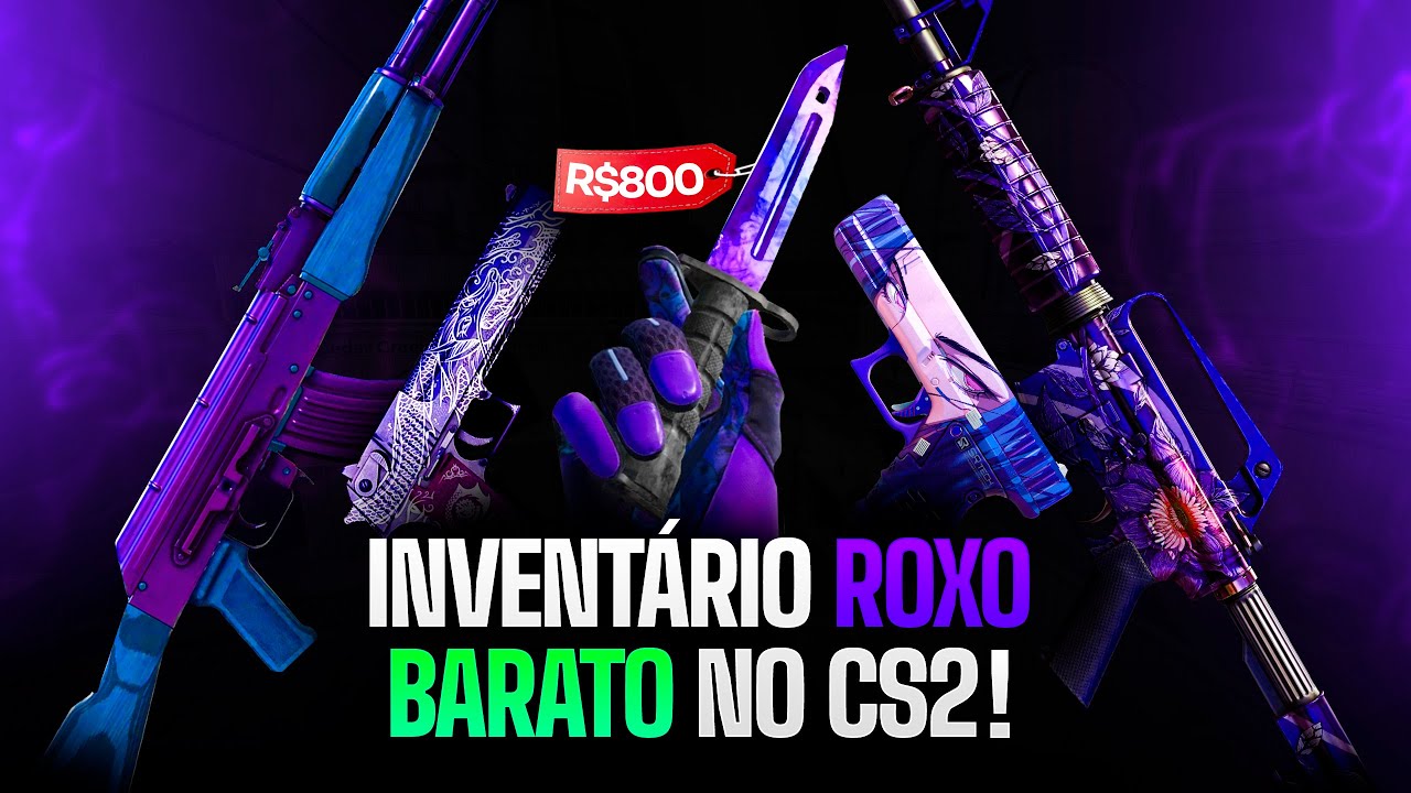 INVENTÁRIO ROXO no CS2 💜 | Skins Baratas e Bonitas - YouTube