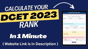 #dcet2023 | Dcet Rank Calculator 2023 | Dcet Results 2023 |