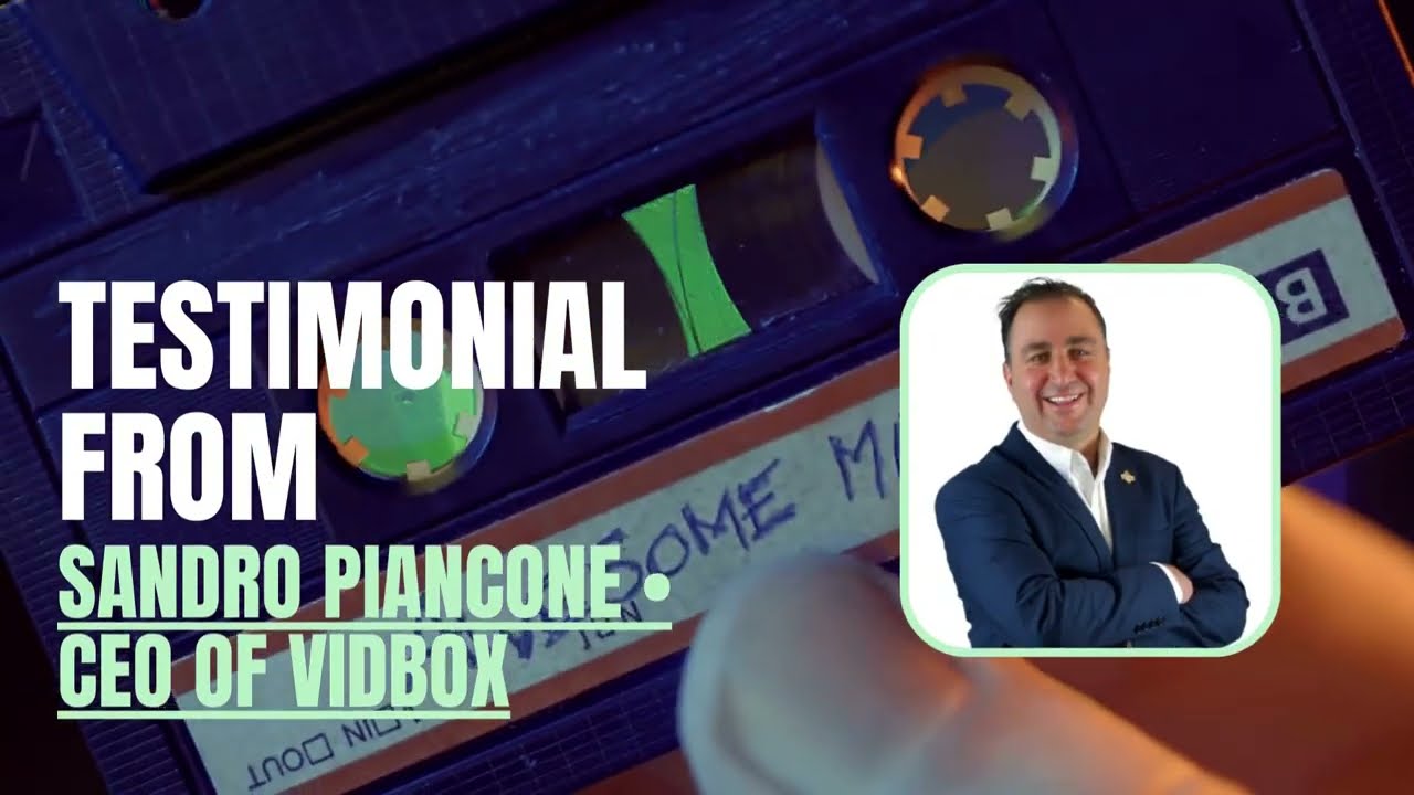Sandro Piancone Testimonial for CEO of VidBox
