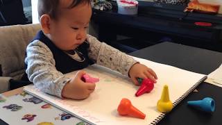【生後8ヶ月】赤ちゃんはじめてのお絵描き ベビーコロールBaby Color