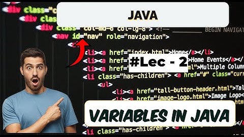 Variables in Java | Complete Placement Course | Lecture 2