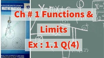 Ch 1 - Exercise 1.1|Q # 4 (Domain and Range) - Function And its Domain - 12th Class Math