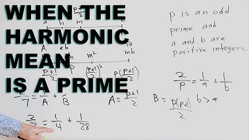 When The Harmonic Mean Is A Prime
