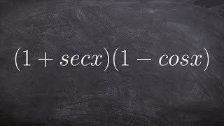 How to multiply two binomials with trigonometric functions to simplify an expression
