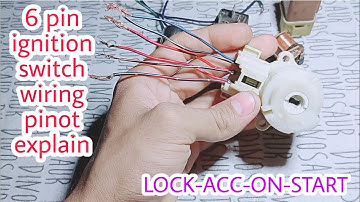 6 pin ignition switch wiring diagram.6 wire ignition switch pinout.Easy to find LOCK-ACC-ON-START.