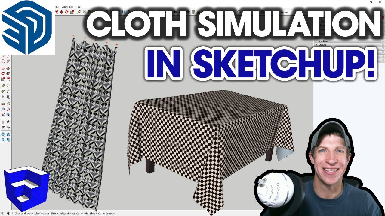 Simulating REALISTIC CLOTH in SketchUp with Clothworks