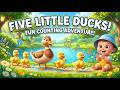 Five Little Ducks 🦆🎶 Fun Counting Song for Kids | Nursery Rhymes & Toddler Learning Music