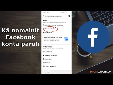 Kā nomainīt Facebook konta paroli