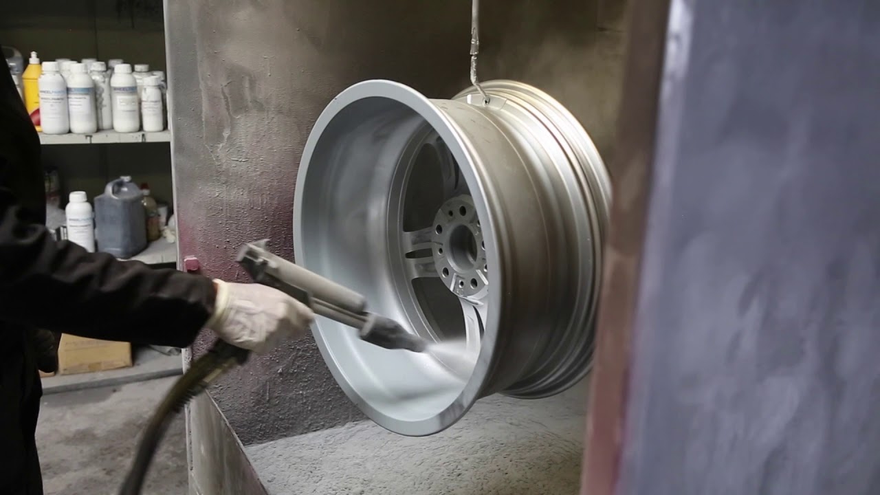 Painting steel wheels