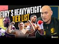 Tyson fury dosser tier list  anthony joshua oleksandr usyk deontay wilder  other fighters ranked