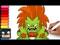 How To Draw Blanka | Street Fighter