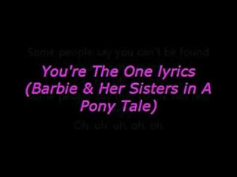 (+) Barbie movie song Youre the one lyrics on screen