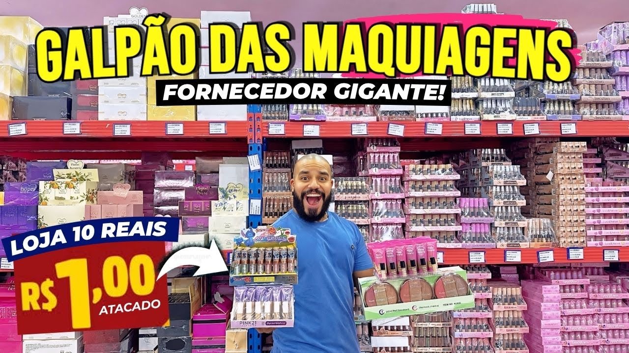 ACHEI NA 25 DE MARÇO | MAQUIAGEM POR R$1 REAL ATACADO P/ LOJA PREÇO ÚNICO, MAQUIAGENS NO BRÁS SP