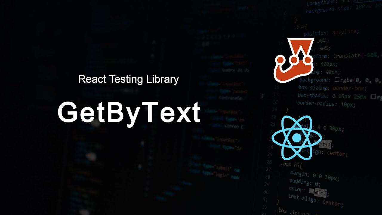 Using getByText in react - YouTube