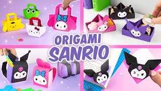 กล่อง กระเป๋าถือ และที่คั่นหนังสือ Origami Kuromi & My Melody | งานฝีมือจากกระดาษซานริโอ้