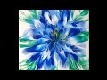 (145) Dip technique _ Beautiful blue flower _ Two canvases _ No silicone _ Designer Gemma77