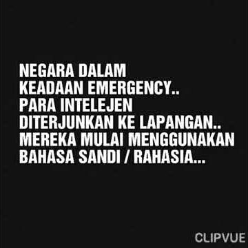 BAHAYA : NEGARA DALAM KEADAAN DARURAT