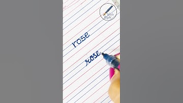 How to write “ rose “ in cursive #shorts #viral #handwriting #asmr #cursive #cursivewriting #art