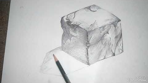 How to draw and render realistic..Stone texture with pencil.