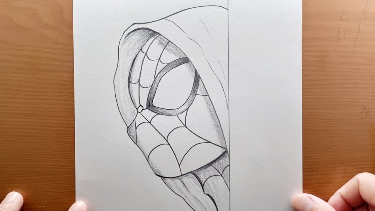 Desenho fácil do Homem-Aranha | Como desenhar o Homem-Aranha usando um ...