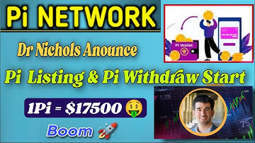 Boom 🚀| Dr Nichols Anounce Pi Coin Listing & Pi withdraw start 🤯🤩 | 1Pi = $17500 🤑🎉 #bitcoin #crypto