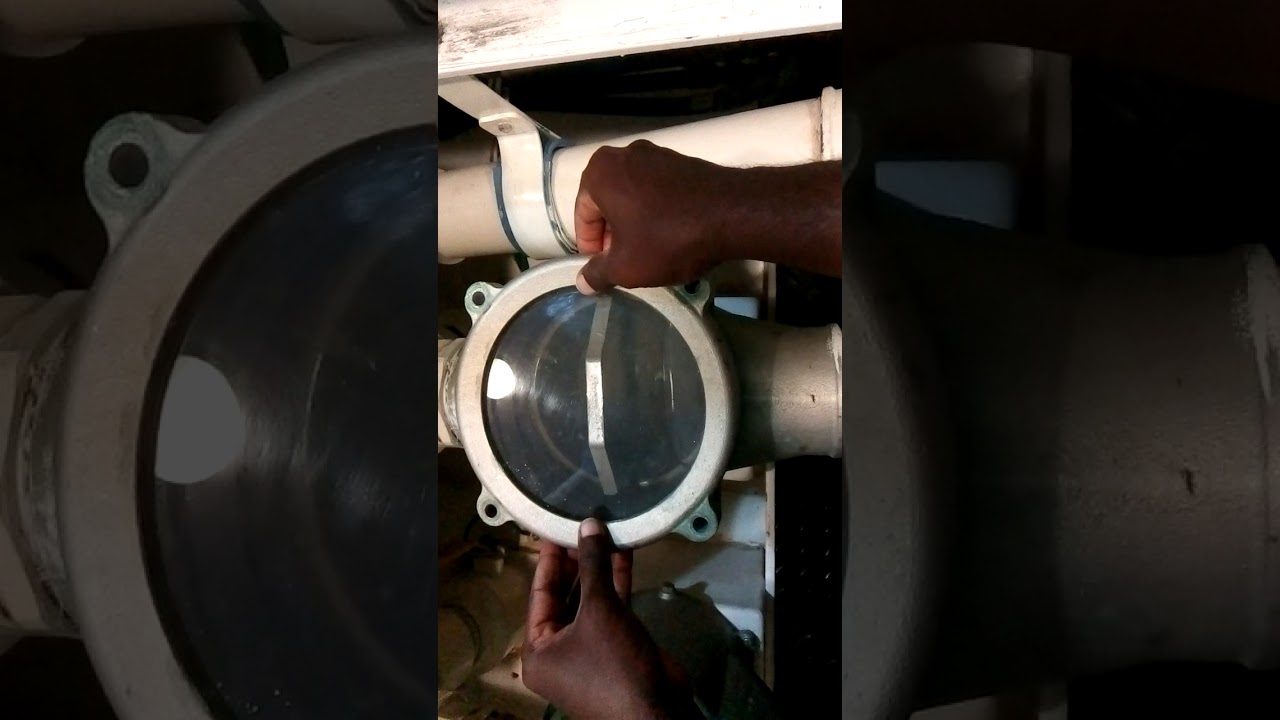 How to clean sea water intake strainer in motor yacht part1 YouTube