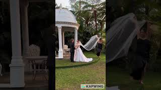 The #funny BTS of the Veil Flowing Photo #weddingshorts #wedding | Via Pause_Studios_ on IG