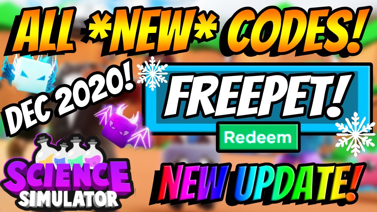 ALL *NEW* ROBLOX SCIENCE SIMULATOR CODES! - 100% WORKING! (DECEMBER 2020)