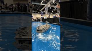 Tiny RC U.S. Aircraft Carrier with Detailed Bomber Jets at Naval Expo 🚢✈️