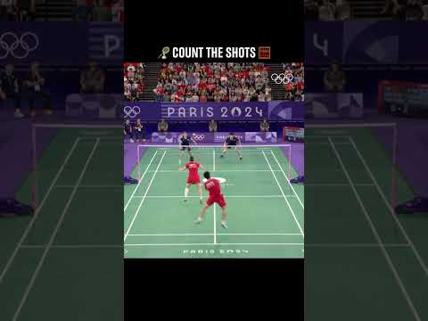 Intense badminton rally at Paris 2024. 🚨🏸