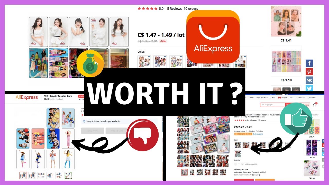 ALIEXPRESS Red Velvet FAKE PHOTOCARD Haul/Review (stickers/fake kpop album photocards)