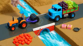 DIY Bridge Project | Thief Destroys Wooden, Concrete, and Pipe Bridge with Tractor