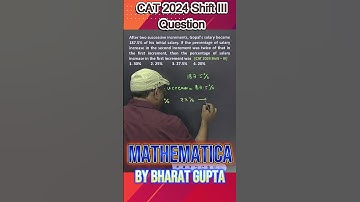Percentage CAT 2024 Shift - III | #cat2025 #maths #ssc#ssccgl #sscchsl #sscgd#sscmts#bankpreparation