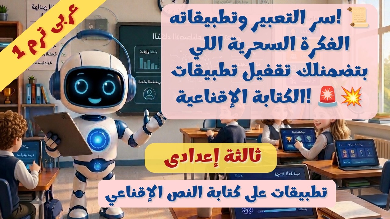 تطبيقات على كتابة النص الإقناعي ✍️ عربى 3 ع الترم الأول المنهج الجديد 2027