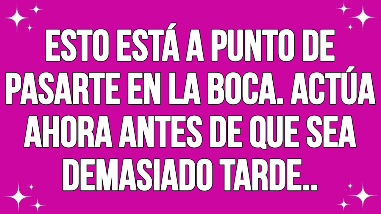Esto está a punto de pasarte en la boca. Actúa ahora antes de que sea demasiado tarde...