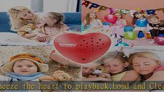 EKSEN Heart Voice Recorder, 30 Seconds Voice Recorder for Stuffed Animal, Plush Toy, etc. Kids Voic