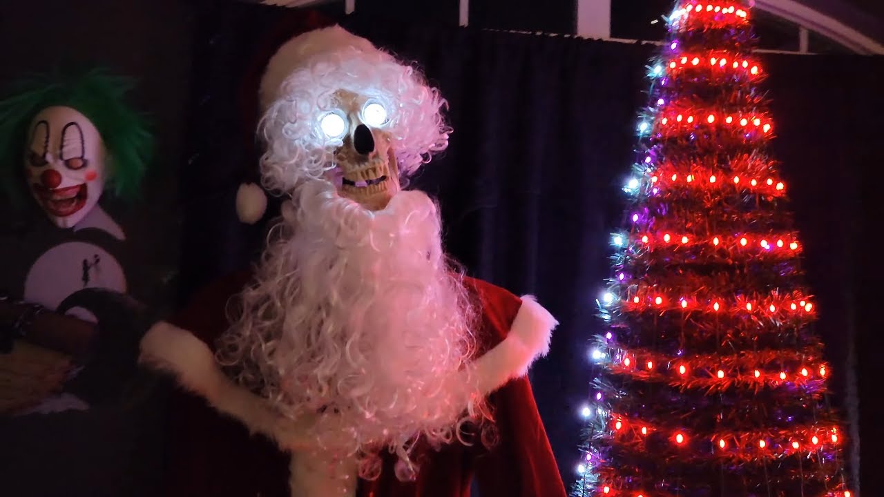 Happy Holiday's from Santa Grim Spirit Halloween Christmas Prop 2021