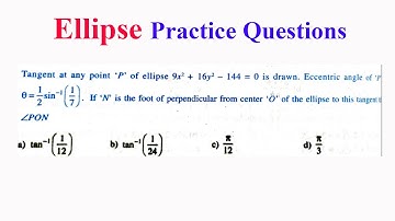 Tangent at of  9x^2+16y^2-144=0 is drawn. If N is foot of perpendicular from O find angle PON?