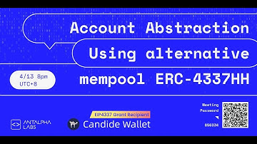 Account Abstraction using alternative mempool ERC-4337 By Candide Wallet [EN]