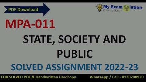 IGNOU MPA 011 SOLVED ASSIGNMENT 2022-23 | IGNOU SOLVED ASSIGNMENTS 2022-23 #ignousolvedassignment