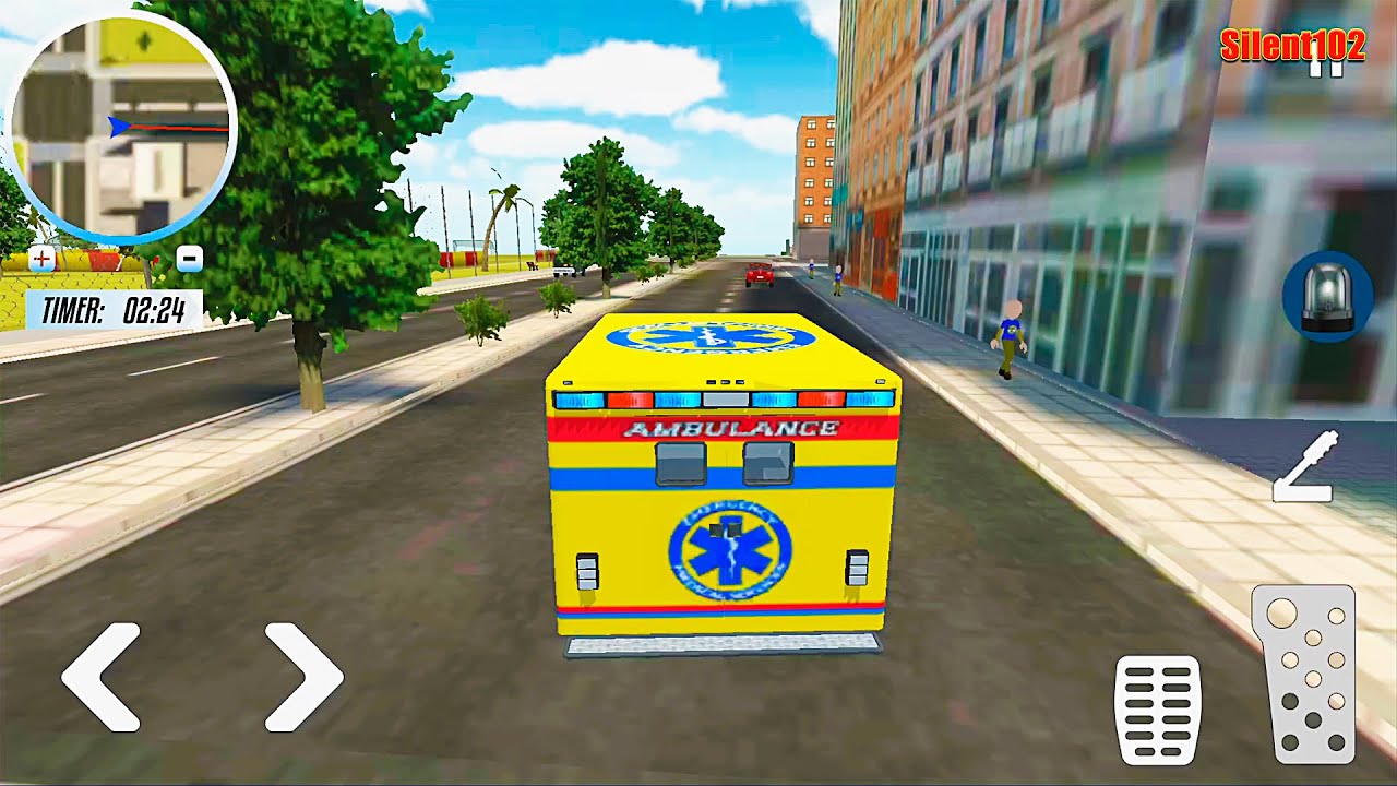 Stickman Ambulance Roof Jumping - Jumping Stunts Rescue Driving #2 - Android Gameplay